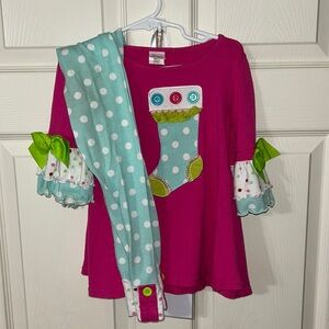 RICRAC AND RUFFLES 3t Christmas set